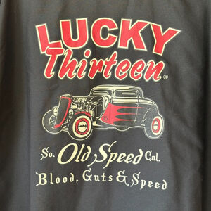 Lucky 13 Red Kap Black Hot Rod Work Shirt XXL Y2K